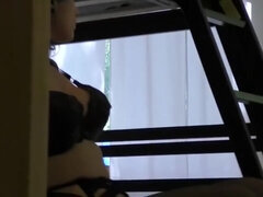 흑갈색 머리, 깊은목구멍, 얼굴에, Hd, 야외의, 셀카, 면도된, 문신