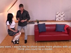 Czech Amateur Adriana's Steamy Photoshoot with Cum-Covered Sex