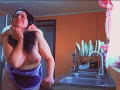 Amateur, Asiatique, Européenne, Hd, Cuisine, Maman, Nénés, Épouse