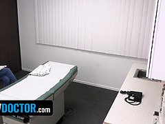 Redhead with big tits & big nipps cures sneezing with a rough fuck in her pussy - Perv Doctor clinic