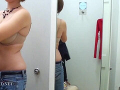 Enthousiasteling, Grote mammen, Bruinharig, Natuurlijke tieten, Alleen, Tieten likken