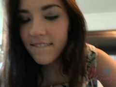 Leie, Blasen, Freundin, Höschen, Pov, Muschi, Rock, Abendanzug