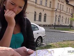 Czech teen gets a hot POV cash shot while cuckold watches in HD