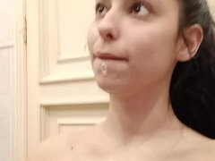 Spit Cum on My Boobs
