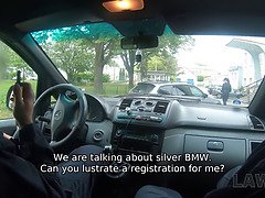 Law4k. woman was going to steal car but was caught and fucked by security officer