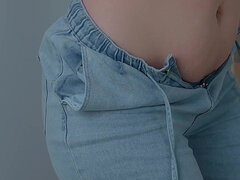 Sexy Undressing and Masturbation Standing up.