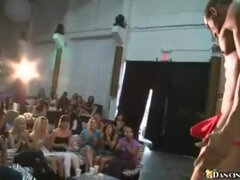 Enthousiasteling, Grote mammen, Blond, Pijpbeurt, Bruinharig, Groep, Handbeurt, Orgie