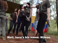 Latina jungle gang captures and fucks foreign males