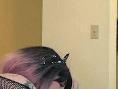 Goth Sissy Jade Madison Deepthroating Dick - Compilation 3