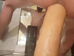 Amateur, Cuarto de baño, Consolador, Holandés, Abierta, Masturbación, Solo, Vibrador