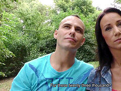 Sucer une bite, Cocu, Européenne, Argent, De plein air, Réalité, Adolescente