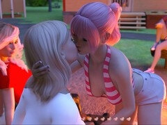 Two hot princesses caught up in a messy kiss… what more could you want?