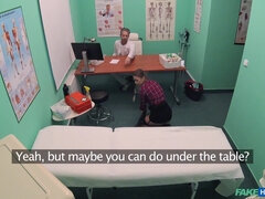 Nasty Russian slut in stockings can't get enough of doctor's cock