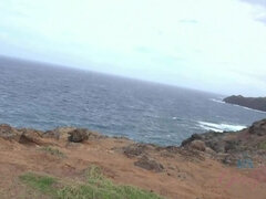 Strand, Brunette, Udendørs, Fisse, Mager, Bryster, Snugkigger, Våd