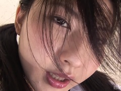 18, Asiat, Pik sutte, Brunette, Sædskud, Komme på ansigtet, Teenager, Trekant