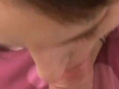 Sucking cock while fucking a toys makes her a real horny slut