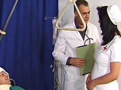 Kukk suging, Brunette, Sperm skott, Doktor, Hd, Sykepleier