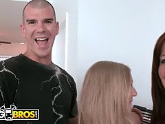 Tara Holiday and her friend Britney Brooks share a hot threesome with Pauly Harker