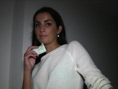 Amatør, Kukk suging, Brunette, Bil, Par, Pikk, Italianer, Utendørs