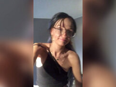 Riding faux-cock , mischievous female