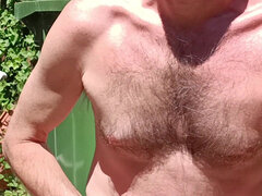 Naked Sunbathing Big Cock Wanking Talking Dirty - Rockard Daddy