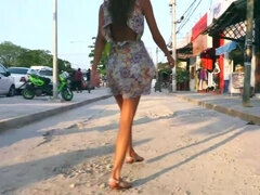 Morena, Fêmea, Hd, Ao ar livre cartaz de rua outdoor, Solo chão