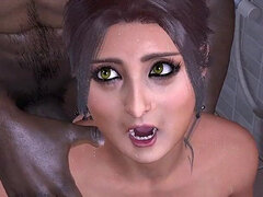 Sexy Savita Bhabhi Fucked in the Bathroom by Her Step-brother and Got Creampied