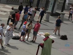 Amatoriale, Bionda, Pompino, Lavoro di piedi, Fidanzata, Jeans, Punto di vista pov, Magra