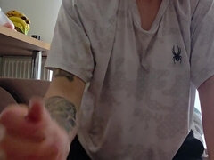 아마추어, 오랄섹스, 커플, 입에 사정, 핸드잡, 셀카, 빨간 머리