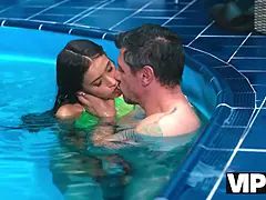 Vip4k. sex in the pool is the finest way to handsome down