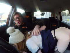 Redhead beauty Azura Alii gets boned in the car