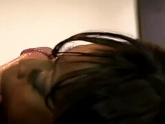 Hot ebony female is sucking my penis