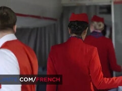 Beauté, Blonde, Sucer une bite, Européenne, Hd, Hôtesse de l'air, Jarretelles, Uniforme