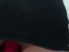 Me Twerking in a Dress and Red Lingerie