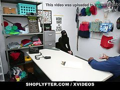 Muslim shoplifter (delilah day) caught piling expensive merch under her hijab