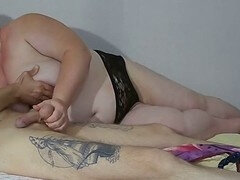 Morning hookup with mother-in-law makes son-in-law cum twice in a row!