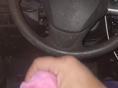アメリカ人, 車, イく瞬間, 手コキする, オナニー, 一人