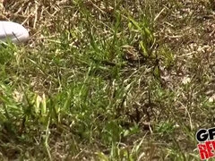 Zadek, Blondýna, Kuřba, Masturbace, Přírodní prsa, Pička, Realita, Vyhublá