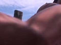 Military babe anally fucked outdoor