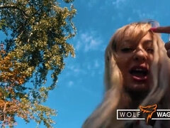 Horny LOLA SHINE FUCKED under blue sky + hotel facial! WOLF WAGNER
