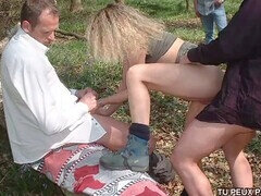 Enthousiasteling, Anaal, Kont naar mond, Flashing, Frans, Buiten, Openbaar, Oud