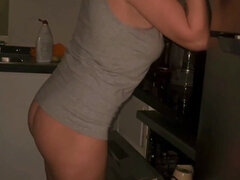 I Accidentally Saw My Stepmom Without Panties at Night in the Kitchen