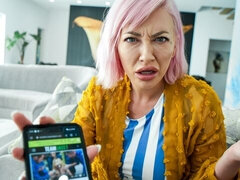 Pink-haired model Adira Allure likes fucking with a large penis