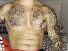 Big Cumshot of Profesional Boxer