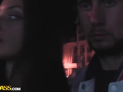 Bruinharig, Schattig, Diep in de keel, Lul, Hd, Buiten, Tiener, Tieten likken