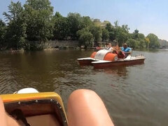 Tetas grandes, Mamada, Gordita, Checa, Pajear, Natural, Al aire libre, Pov