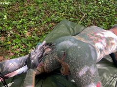 アナル, フィストファック, フランス人, ゴム, 愛人, ピアス, ペニスバンド, タトゥー