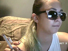 Chain Smoking five cigarettes with MissDee Nicotine extreme