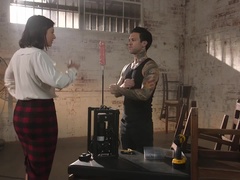 Gros seins, Bondage, Brunette brune, Queue, Gode, Cuir, Punition, Rugueux