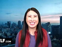 Suki Sin, Alexa & James Bang get their petite bodies covered in cum in All at Once Part 3: All at Once